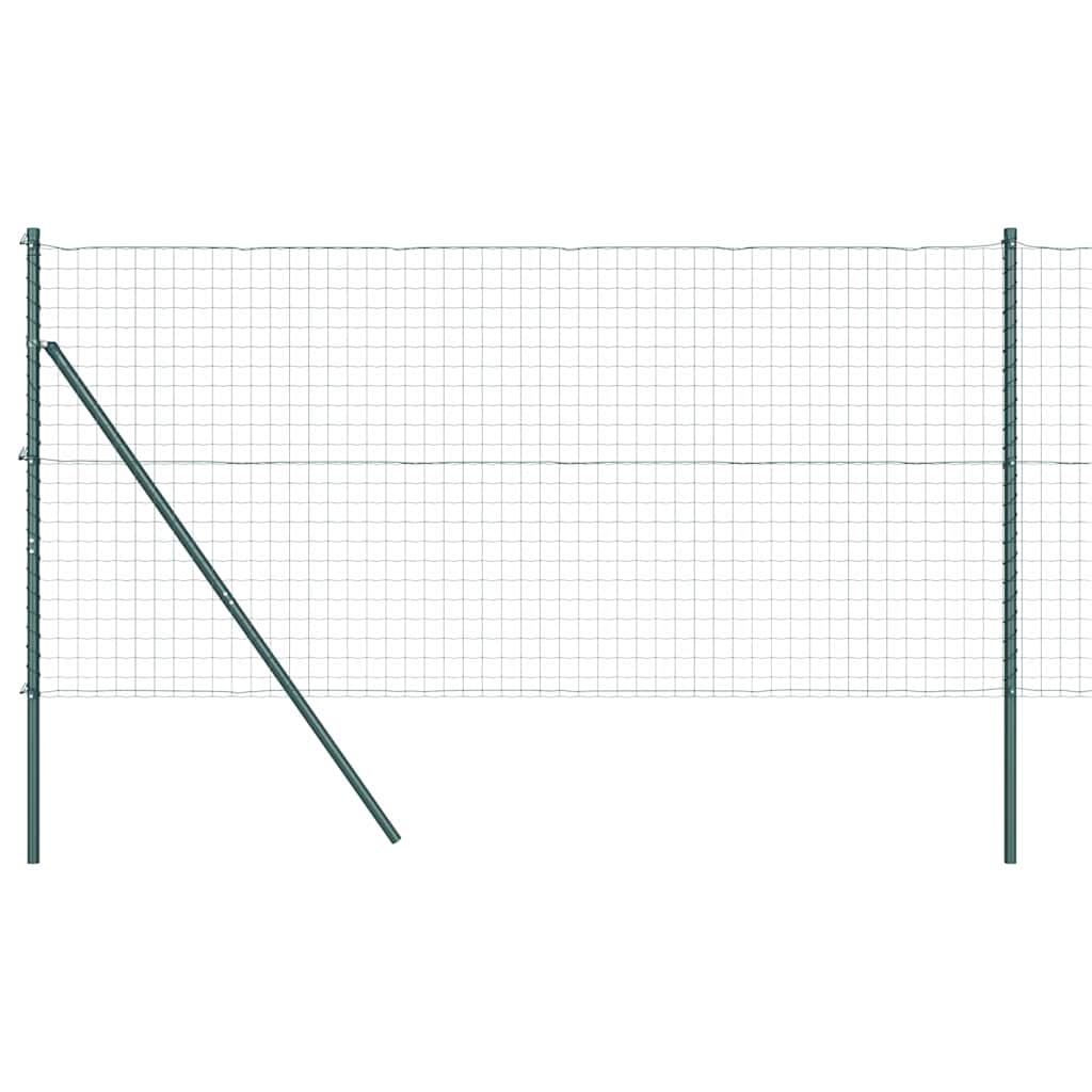 Vidaxxl-Zaun mit Pfosten grün 1 x 10 m aus Stahl und PVC