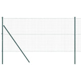 Vidaxxl-Zaun mit Pfosten grün 1,2 x 10 m aus Stahl und PVC