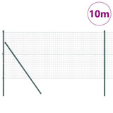 Vidaxxl-Zaun mit Pfosten grün 1,2 x 10 m aus Stahl und PVC