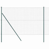 Vidaxl-Zaun mit Pfosten grün 1,6 x 10 m aus Stahl und PVC