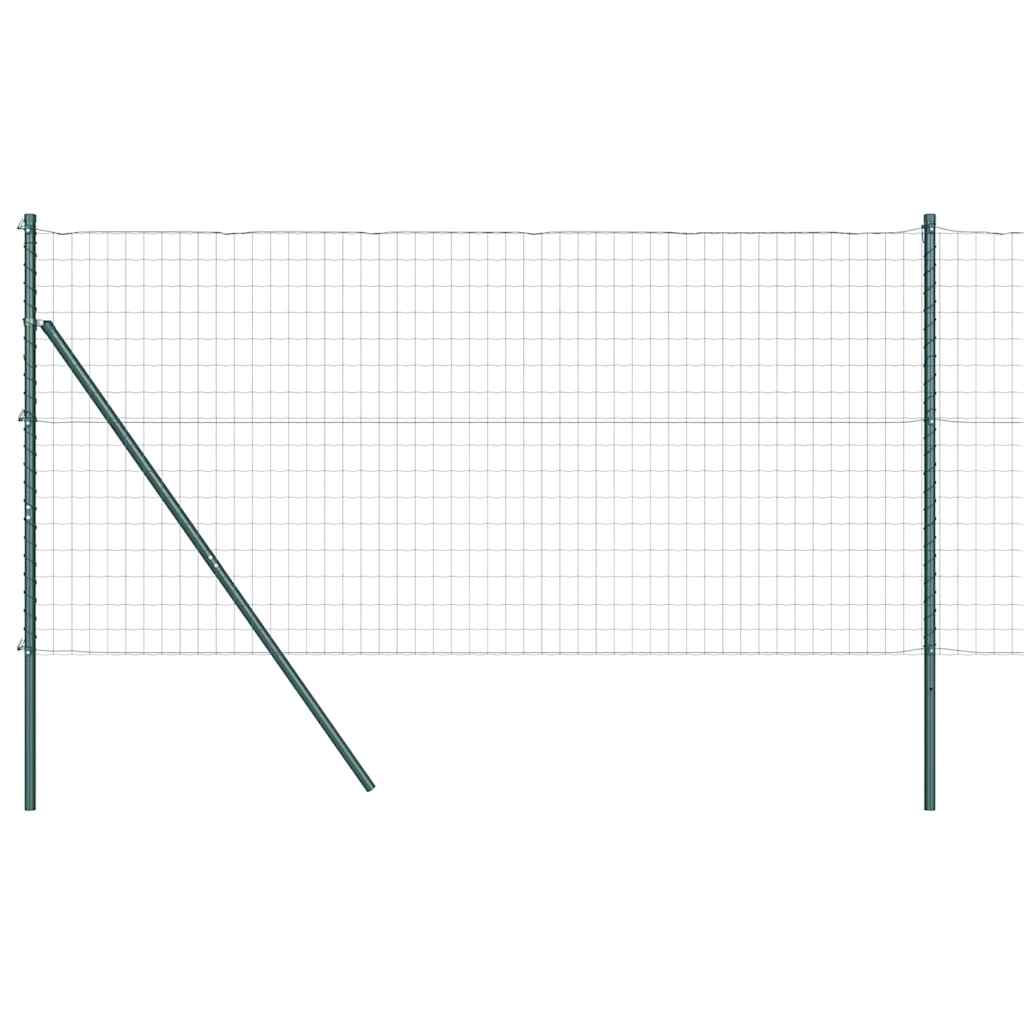 Vidaxxl-Zaun mit Pfosten grün 1,4 x 10 m aus Stahl und PVC