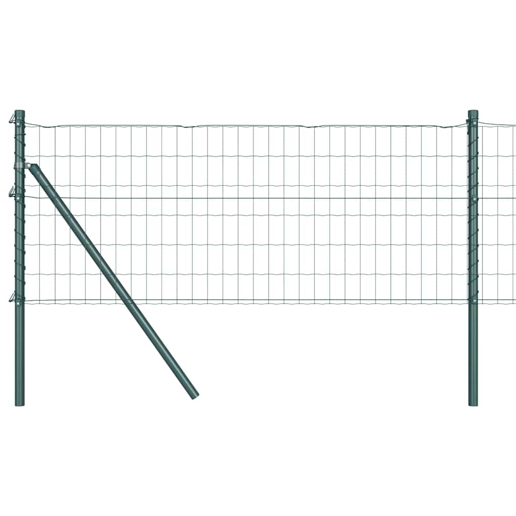 Vidaxxl-Zaun mit Pfosten grün 0,4 x 10 m aus Stahl und PVC