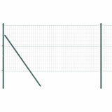 Vidaxxl-Zaun mit Pfosten grün 1,4 x 10 m aus Stahl und PVC