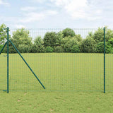 Vidaxl-Zaun mit Pfosten grün 1,5 x 10 m aus Stahl und PVC