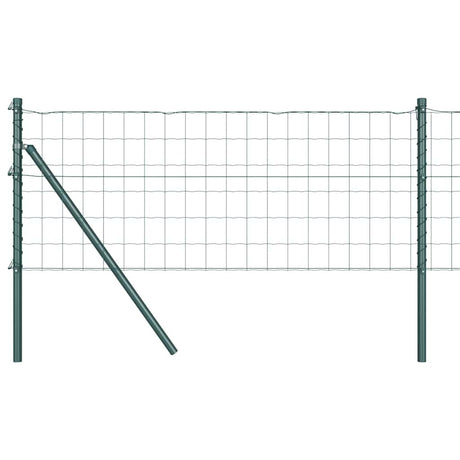 Vidaxl hek met paal groen 0,4 x 10 m staal en pvc
