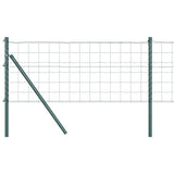 Vidaxxl-Zaun mit Pfosten grün 0,6 x 10 m aus Stahl und PVC