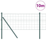 Vidaxxl Zaun mit Pfosten Grün 0,8 x 10 m Stahl