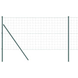 Vidaxxl-Zaun mit Pfosten grün 1,4 x 10 m aus Stahl und PVC
