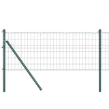 Vidaxxl-Zaun mit Pfosten grün 0,6 x 25 m aus Stahl und PVC
