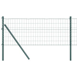 Vidaxxl-Zaun mit Pfosten grün 0,8 x 25 m aus Stahl und PVC