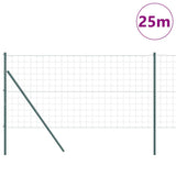 Vidaxxl Zaun mit Pfosten grün 1 x 25 m Stahl