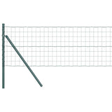 Vidaxxl-Zaun mit Pfosten grün 0,4 x 10 m aus Stahl und PVC