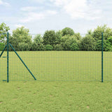 Vidaxxl Zaun mit Pfosten Grün 1,2 x 10 m Stahl
