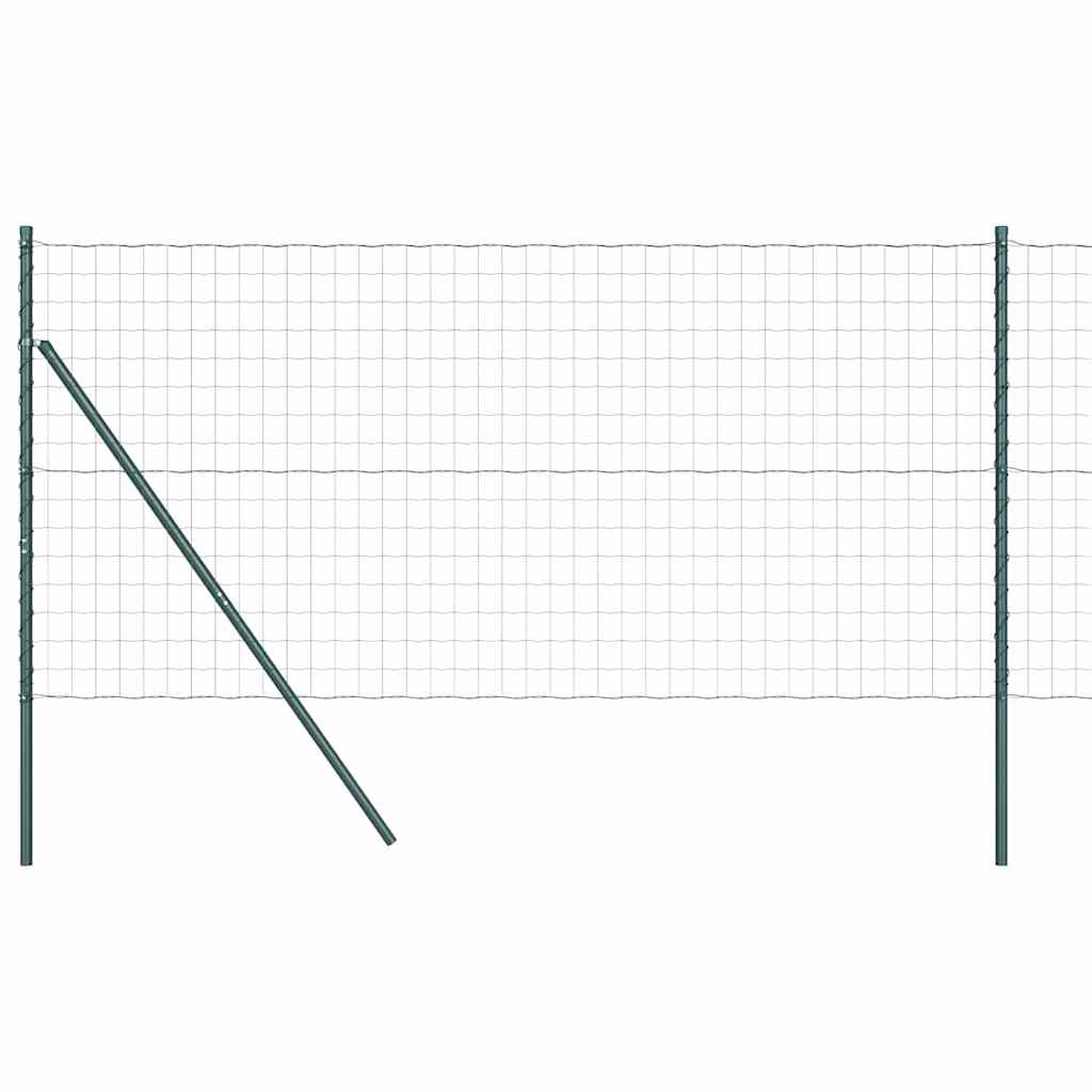 Vidaxxl Zaun mit Pfosten Grün 1,2 x 10 m Stahl