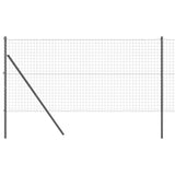Vidaxl-Zaun mit Pfosten grau 1,4 x 10 m aus Stahl und PVC
