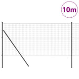 Vidaxl-Zaun mit Pfosten grau 1,2 x 10 m aus Stahl und PVC