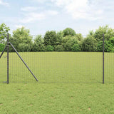 Vidaxl-Zaun mit Pfosten grau 1,2 x 10 m aus Stahl und PVC