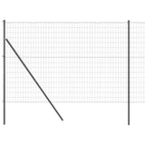 Vidaxl-Zaun mit Pfosten grau 1,5 x 10 m aus Stahl und PVC