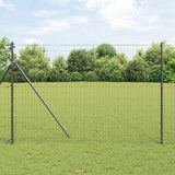 Vidaxl-Zaun mit Pfosten grau 1,6 x 10 m aus Stahl und PVC