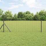 Vidaxl-Zaun mit Pfosten grau 0,6 x 10 m aus Stahl und PVC