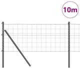 Vidaxxl Zaun mit Pfosten grau 0,8 x 10 m Stahl