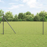 Vidaxl-Zaun mit Pfosten grau 1,4 x 10 m aus Stahl und PVC