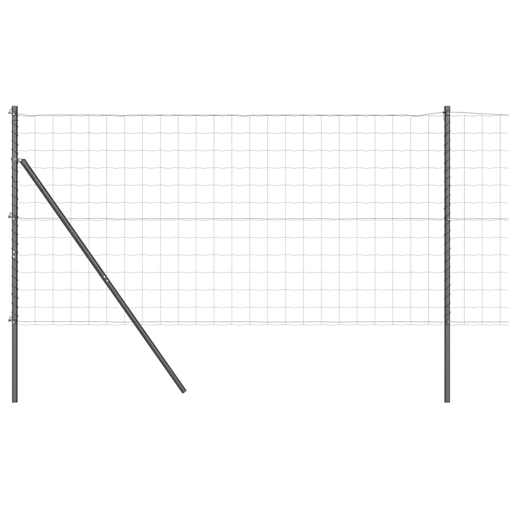 Vidaxl-Zaun mit Pfosten grau 1,4 x 10 m aus Stahl und PVC