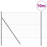 Vidaxl-Zaun mit Pfosten grau 1,6 x 10 m aus Stahl und PVC