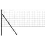 Vidaxxl Zaun mit Pfosten grau 0,8 x 10 m Stahl