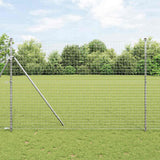 Vidaxl-Zaun mit Pfosten silber 1,6 x 10 m aus Stahl und PVC