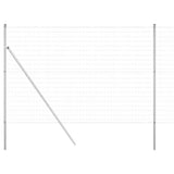 Vidaxl-Zaun mit Pfosten silber 1,5 x 10 m aus Stahl und PVC