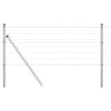 Vidaxl-Zaun mit Pfosten silber 0,4 x 10 m aus Stahl und PVC