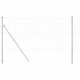 Vidaxl-Zaun mit Pfosten silber 1,2 x 10 m aus Stahl und PVC