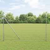 Vidaxl-Zaun mit Pfosten silber 1,6 x 10 m aus Stahl und PVC