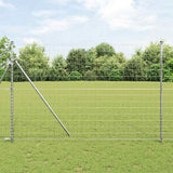 Vidaxl-Zaun mit Pfosten silber 1,6 x 10 m aus Stahl und PVC