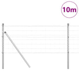 Vidaxl-Zaun mit Pfosten silber 0,6 x 10 m aus Stahl und PVC
