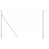Vidaxl-Zaun mit Pfosten silber 1,2 x 10 m aus Stahl und PVC