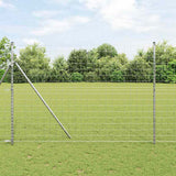 Vidaxl-Zaun mit Pfosten silber 1,5 x 10 m aus Stahl und PVC