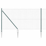 Vidaxxl-Zaun mit Pfosten grün 1,4 x 10 m aus Stahl und PVC