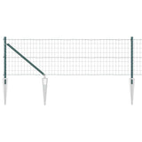 Vidaxxl-Zaun mit Pfosten grün 0,6 x 10 m aus Stahl und PVC