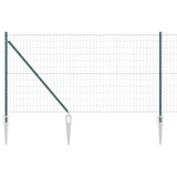 Vidaxl hek met paal groen 1,2 x 10 m staal en pvc
