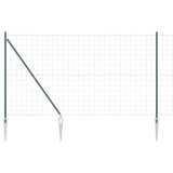 Vidaxl hek met paal groen 1,6 x 10 m staal en pvc