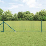 Vidaxl hek met paal groen 0,4 x 10 m staal en pvc