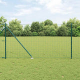 Vidaxl hek met paal groen 1 x 10 m staal