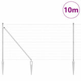 Vidaxl hek met paal zilver 1,2 x 10 m staal