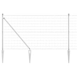 Vidaxl hek met paal zilver 1,4 x 10 m staal