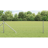 Vidaxl hek met paal zilver 0,4 x 25 m staal