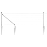 Vidaxl hek met paal zilver 0,4 x 25 m staal