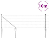 Vidaxl hek met paal zilver 0,6 x 10 m staal
