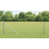 Vidaxl hek met paal zilver 0,4 x 25 m staal